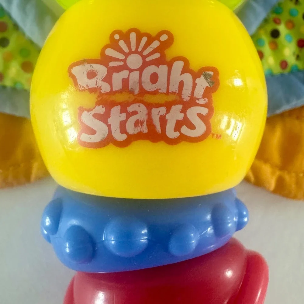 Bright Starts Twisty Bug Dragonfly Butterfly Light Up Music Baby Rattle WORKS
